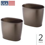 iDesign Slim Plastic Bathroom Trash Can, Small Garbage Bin - Image 2