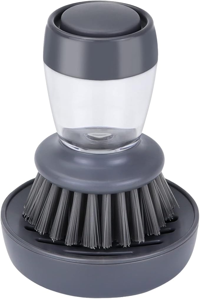 Dish Brush with Soap Dispenser, Kitchen Scrub Brush by DAPOWER
