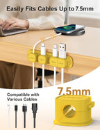 6 Pack Magnetic Cable Clips, Laitver Cord Organizer Holder Strong Adhesive Desk - Image 7