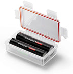 Fielect 2 x 18650 Battery Storage Case Holder Organizer Box Transparent 2Pcs - Image 4