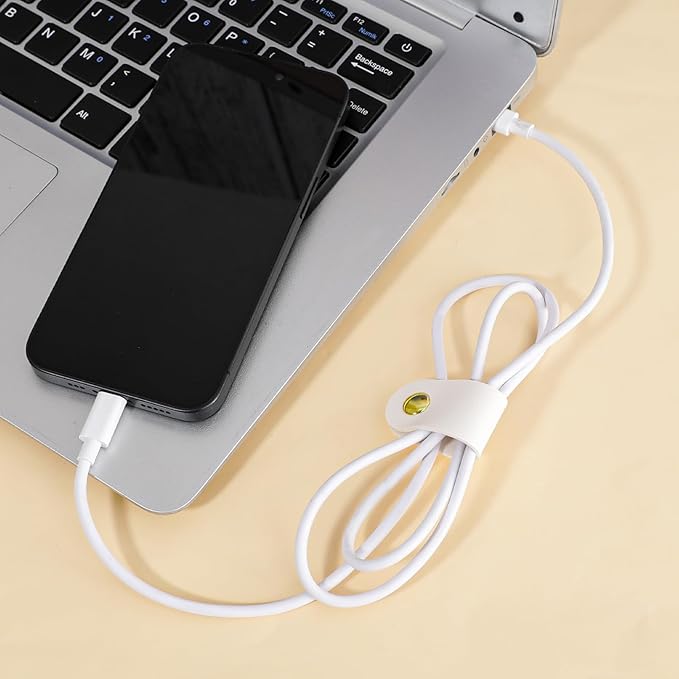 6Pcs Leather Cable Organizer - Image 6