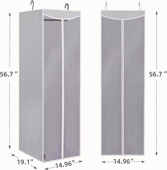 STORAGE MANIAC 2-Pack Hanging Garment Bag Zipper Cover - Image 3