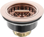 KONE Copper Sink Drain 3.5 Inch Kitchen Sink Drain Assembly Stainless Steel by KONE