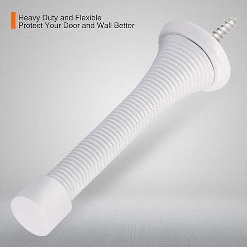 14 Pack Spring Door Stopper White- 3-1/4" Flexible Spring Door Stops - Image 2