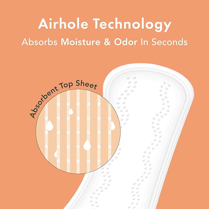 Rael Panty Liners for Women, Organic Cotton Cover - Image 3