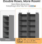 Grey 5-Tier Hanging Closet Storage Organizer - Image 3