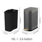 2.6 Gallon Slim Bathroom Trash Can - Image 5
