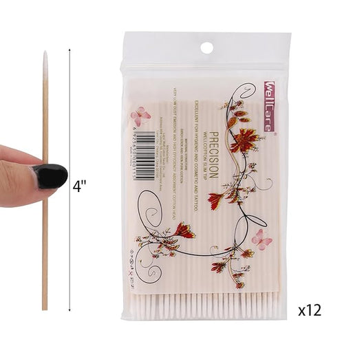 1200 Count Precision Tip Cotton Swab, Pointed Tip Cotton Swabs - Image 2