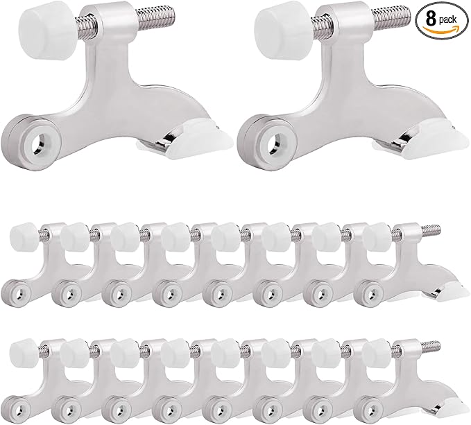OBTANIM 16 Pack Hinge Pin Door Stopper Heavy Duty Metal Adjustable Door Stops by OBTANIM
