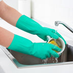 12 Pairs Reusable Nitrile Chemical Resistant Gloves, Heavy Duty Rubber Work - Image 5