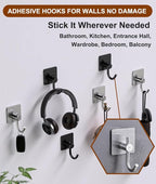 Self Adhesive Towel Hooks, Waterproof Rustproof Stainless Steel Sticky Wall - Image 6