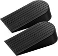 2 Pack Black Extra Large Door Stopper, High 1.9 Inches Big Door Stop by Crosize