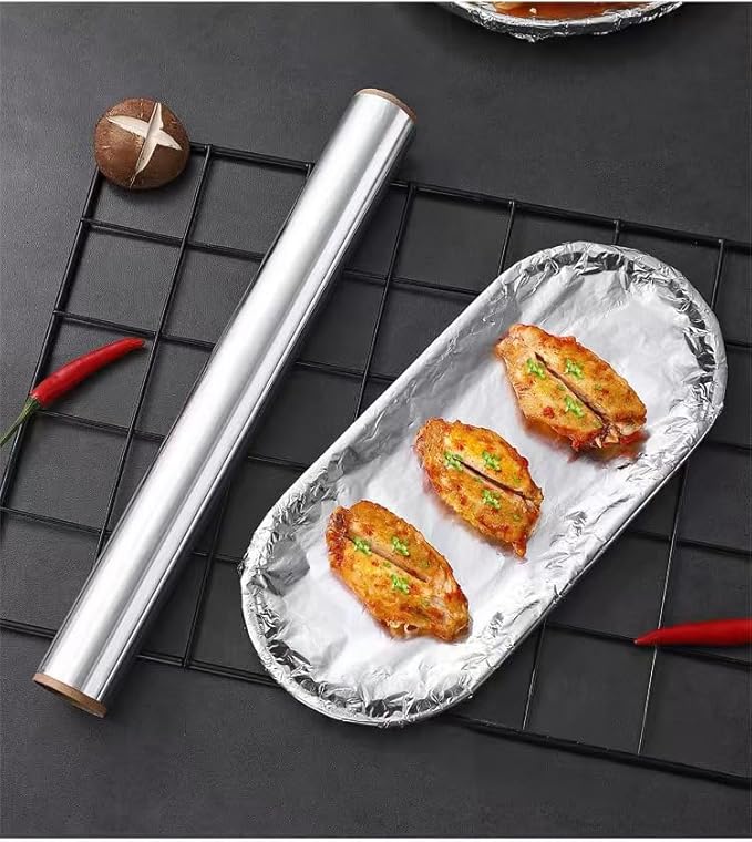 Roll Pack Aluminum Foil, 100 Square Feet, 10 Microns Thick, Food Grade Tin Foil - Image 6