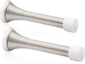 2 Pack Spring Door Stopper Brushed Satin Nickel- 3-1/4" Flexible Spring Door by KOVOSCH
