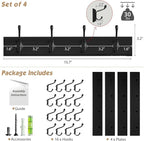 Forbena Black Coat Rack Wall Mount, Coat Hooks Wall Mounted - Image 6