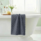 Artoid Mode 1 Pc Grey 3D Diamond Grid Jacquard Hand Towels - Image 4