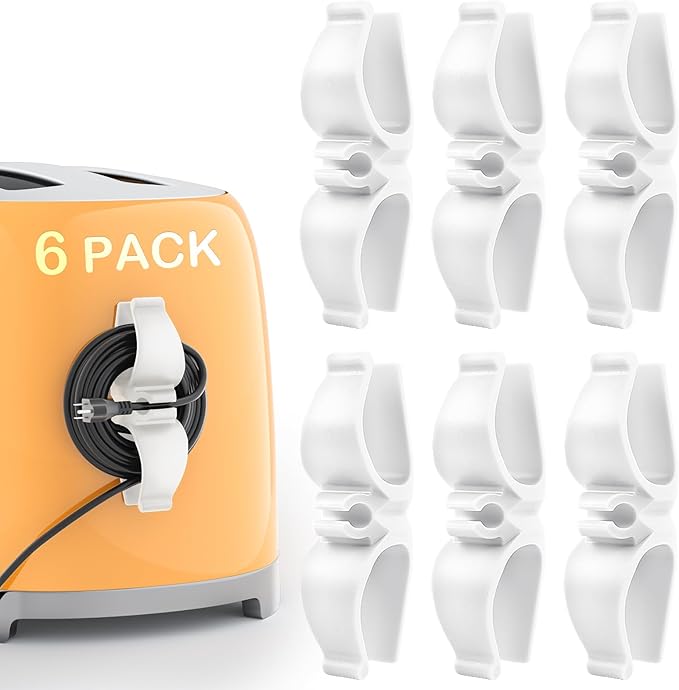 Cord Organizer for Kitchen Appliances-6 Pack, Appliance Cord Organizer Stick on by Daisyhome