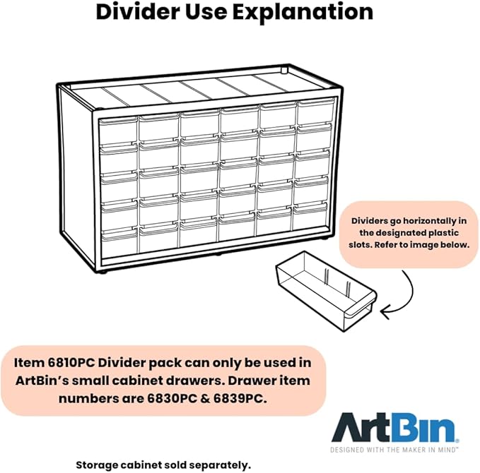 ArtBin 6810PC Divider 10-Pack for ArtBin 6830PC Store In Drawer Cabinet - Image 3