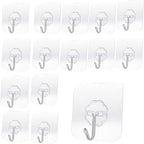 Heavy Duty Adhesive Hooks 33 lb 15KG, Waterproof and Oilproof Reusable Seamless - Image 2