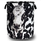 Personalize Black White Cow Laundry Basket Oxford Cloth Foldable Animal Laundry by Unknown