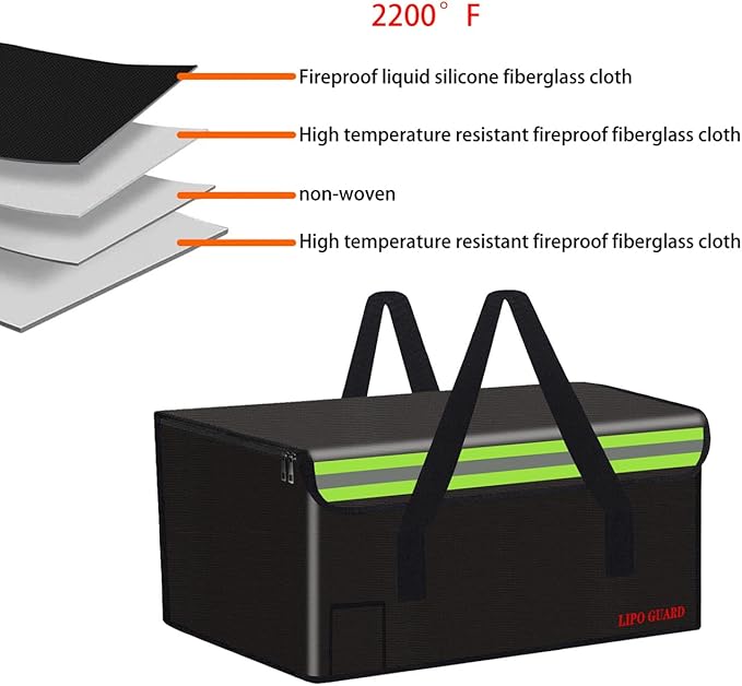 Lipo Battery Safe Bag Large Capatity Fireproof Bag - Image 7