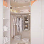 Hanging Closet Organizer and Storage, Foldable 4-Shelf Wardrobe Clothes Shelves - Image 2