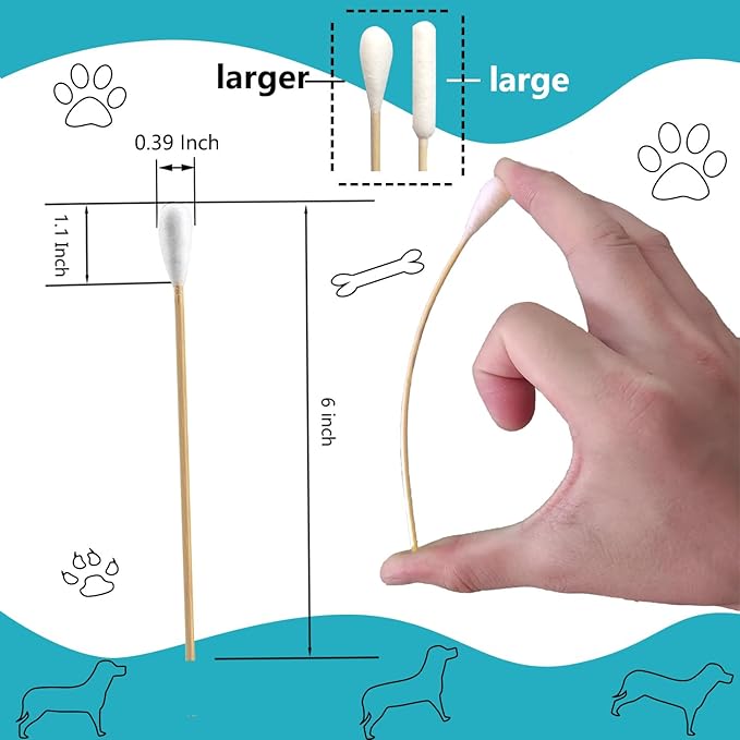 6 Inch Long Large Cotton Swabs, Extra Large Tip Cotton Swabs, Professional Big - Image 2