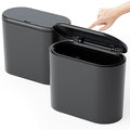 3.17 Gallon Thin Small Black Bathroom Trash Can by Yieach