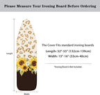 GLENLCWE Sunflower Leopard Print Ironing Board Cover, 54x15 inches, Floral Iron - Image 5