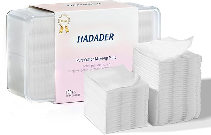 Square Cotton Pads 150 Pcs Makeup Remover Pads Cotton Squares by HADADER