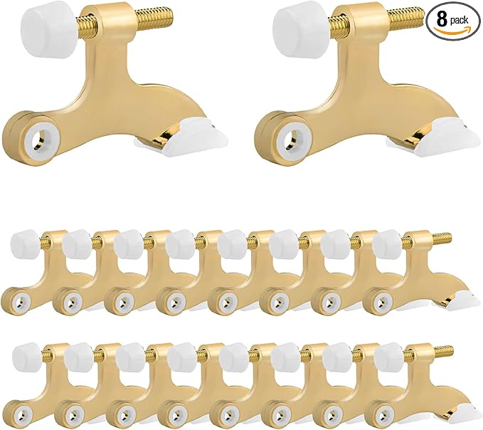 OBTANIM 16 Pack Hinge Pin Door Stopper Heavy Duty Metal Adjustable Door Stops by OBTANIM