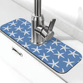Blue Starfish Abstract Coastal Beach Nautical Ocean Kitchen Sink Splash Guard by Unknown