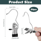50 Pack Boot Hanger Clips Hooks, Heavy Duty Laundry Hooks - Image 2