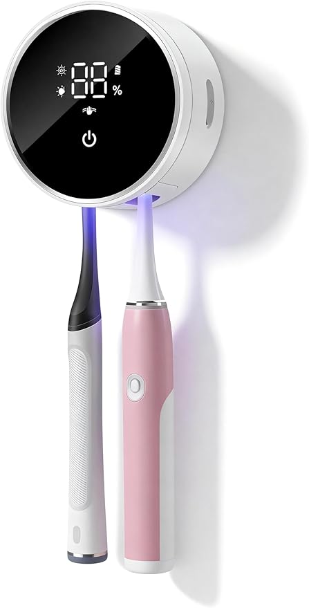 Toothbrush Holders for Bathroom, WONICO Toothbrush Sanitizer Holder, Tooth - Image 2