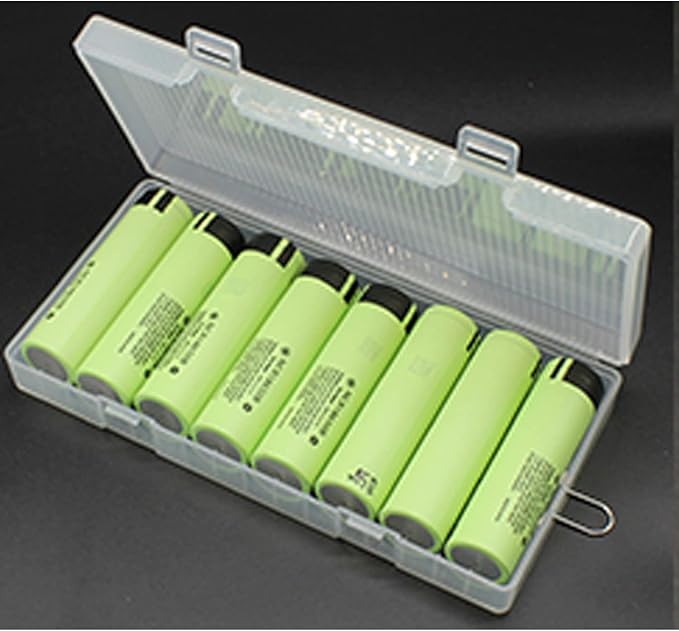 Heyiarbeit 8 x 18650 Battery Storage Case Holder Organizer Box Transparent - Image 4