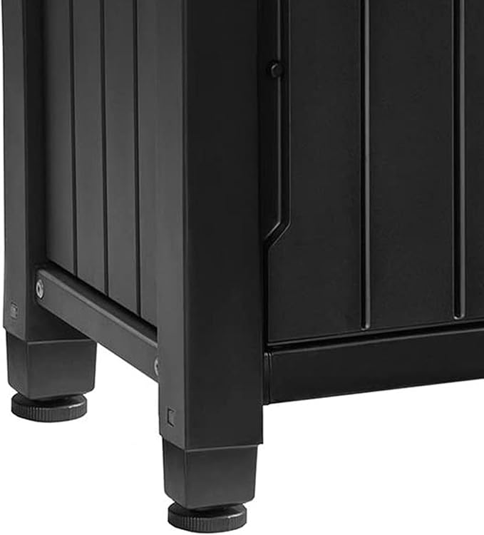 Keter Unity Small 40 Gallon Grill Prep Table and Storage Cart, Grey – BBQ Station with Wheels and Stainless Steel Top, Portable Serving Stand for Patio, Deck, and Backyard - Image 9