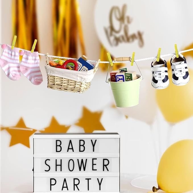 60PCS Baby Shower Clothespin Games Mini Clothes Pins 1.4 inch - Image 5