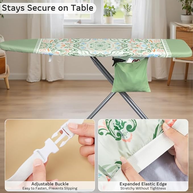 FIOBEE Ironing Board Cover and Pad Extra Thick Iron Board Pad - Image 4