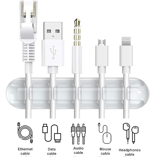 Cord Organizer, Cable Organizers USB Cable Holder Wire Organizer Cord Clips - Image 3