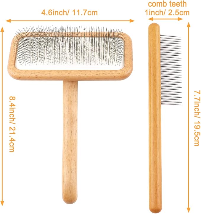Carpet Rake Sheepskin Wool Brush and Sheepskin Brush Cleaner Comb, More Suitable - Image 2