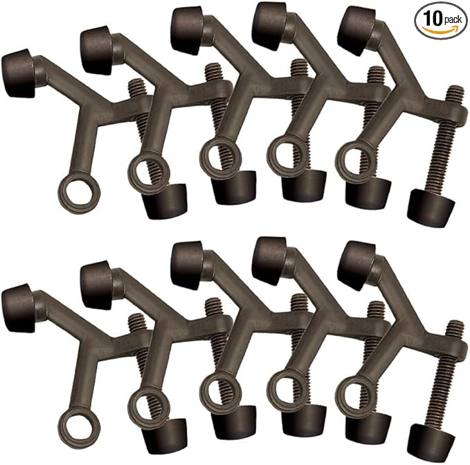 Design House Door Stops, Rubber Cushion Tips, Heavy Duty Zinc Alloy, Easy by DesignHouse