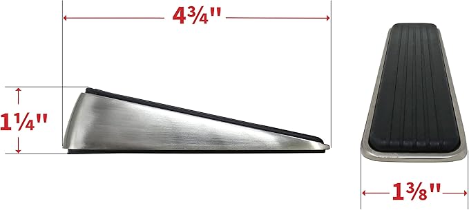 3314 Designer Satin Nickel Door Wedge - Image 7