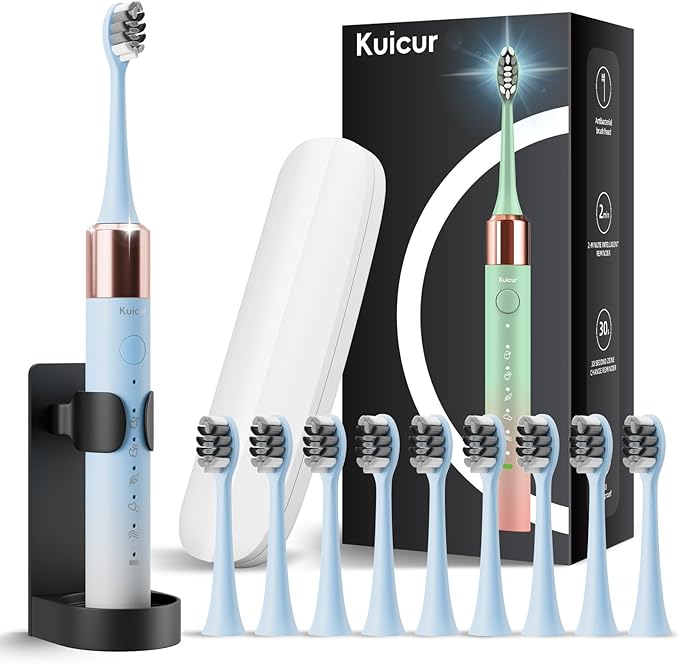 Sonic Electric Toothbrush for Adults and Kids, Comes by Kuicur