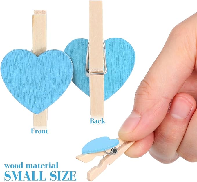 50pcs Mini Clothespins, Tiny Wooden Clips - Image 2