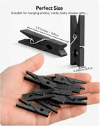 Clothes Pins Wooden Black Colored Clothespins - Image 3