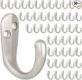 IBosins 50PCS Coat Hooks Wall Mounted Single Prong Robe Hook by IBosins
