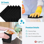Orighty Black Microfiber Cleaning Cloth, Microfiber Towels - Image 5