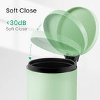 Cesun 1.2 Gallons Small Green Trash Can, Bathroom Garbage Can - Image 4