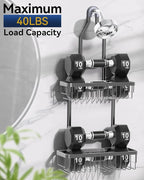YASONIC Shower Caddy Hanging, Never Rust Shower Organizer Hanging, Aluminum - Image 5
