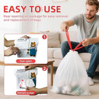 XUXRUS 2.6 Gallon Small White Trash Bag, Tear-Free Heavy Duty Garbage Bags - Image 5